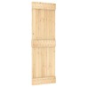 Porte coulissante NARVIK Naturel et noir 70 x 210 cm (213,5 cm) 620932620932