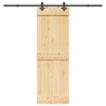 Porte coulissante NARVIK Naturel et noir 70 x 210 cm (213,5 cm) 620932620932