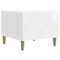 Table basse Blanc brillant 50 x 49 x 40 cm Bois d'ingénierie 620933620933