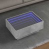 Table basse avec LED gris béton 70x50x30 cm bois d'ingénierie 620937620937