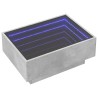 Table basse avec LED gris béton 70x50x30 cm bois d'ingénierie 620937620937