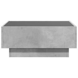 Table basse avec LED gris béton 70x50x30 cm bois d'ingénierie 620937620937