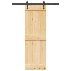 Porte coulissante NARVIK Naturel et noir 70 x 210 cm (152,5 cm) 620940620940