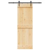 Porte coulissante NARVIK Naturel et noir 70 x 210 cm (152,5 cm) 620940620940