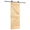 Porte coulissante Naturel et noir 70 x 210 cm 620946620946