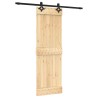 Porte coulissante Naturel et noir 70 x 210 cm 620948620948