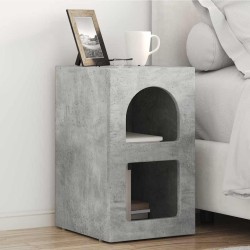 Table de chevet ELST 2 pc Gris béton 29,5 x 33,5 x 50 cm 620949620949
