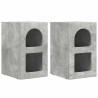 Table de chevet ELST 2 pc Gris béton 29,5 x 33,5 x 50 cm 620949620949