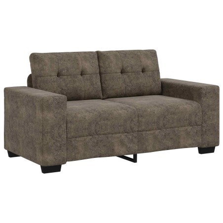 Loveseat Sofa Dark Grey 120 cm Faux Leather - Untranslated 620952620952