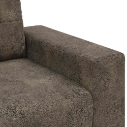 Loveseat Sofa Dark Grey 120 cm Faux Leather - Untranslated 620952620952