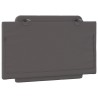 Coussin de tête de lit Zadar gris 90 cm similicuir 620953620953