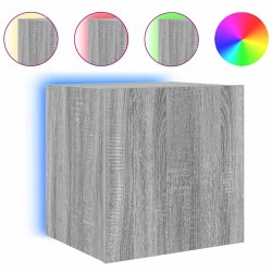 Meuble TV mural avec lumières LED sonoma gris 40,5x35x40 cm 620954620954