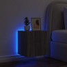 Meuble TV mural avec lumières LED sonoma gris 40,5x35x40 cm 620954620954