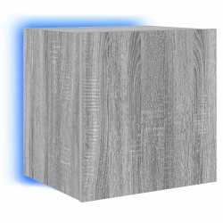 Meuble TV mural avec lumières LED sonoma gris 40,5x35x40 cm 620954620954