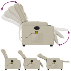 Fauteuil inclinable de massage Crème Similicuir 620955620955