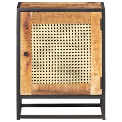 Table de chevet 40x30x50 cm Bois de manguier et canne naturelle 620957620957
