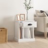 Table de chevet blanc brillant 43x36x50 cm 620958620958