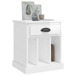 Table de chevet blanc brillant 43x36x50 cm 620958620958