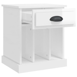 Table de chevet blanc brillant 43x36x50 cm 620958620958