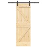 Porte coulissante NARVIK Naturel et noir 70 x 210 cm (152,5 cm) 620959620959