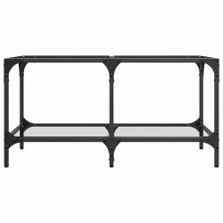 Table basse avec dessus en verre transparent 78,5x40x40cm acier 620960620960