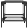 Table basse avec dessus en verre transparent 78,5x40x40cm acier 620960620960