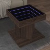 Table basse avec LED chêne marron 50x50x45 cm bois d'ingénierie 620961620961