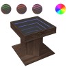 Table basse avec LED chêne marron 50x50x45 cm bois d'ingénierie 620961620961