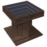 Table basse avec LED chêne marron 50x50x45 cm bois d'ingénierie 620961620961