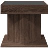 Table basse avec LED chêne marron 50x50x45 cm bois d'ingénierie 620961620961