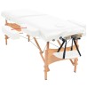 Table de massage pliable à 2 zones 10 cm d'épaisseur Blanc 620963620963