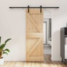 Porte coulissante Naturel et noir 70 x 210 cm 620964620964