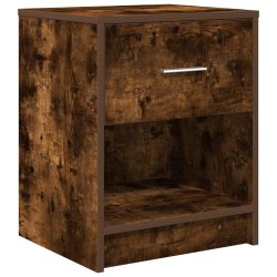 Table de chevet avec tiroir en chêne fumé 40x34x50 cm 620965620965