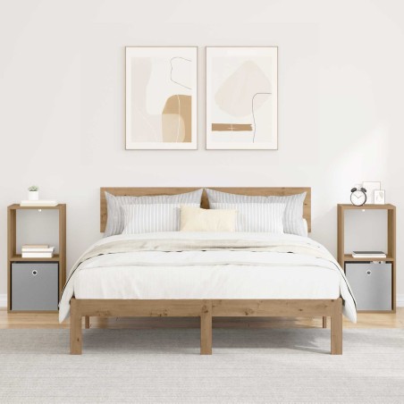 Table de chevet 2 pc Chêne artisanal 35 x 32 x 68,5 cm 620967620967
