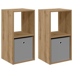 Table de chevet 2 pc Chêne artisanal 35 x 32 x 68,5 cm 620967620967