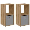 Table de chevet 2 pc Chêne artisanal 35 x 32 x 68,5 cm 620967620967