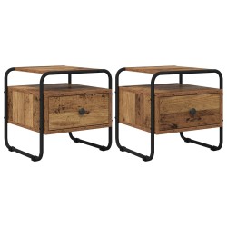 Table de chevet 2 pc Bois ancien Bois d'ingénierie 620968620968