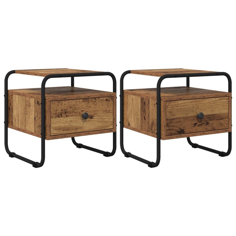 Table de chevet 2 pc Bois ancien Bois d'ingénierie 620968620968