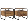 Table de chevet 2 pc Bois ancien Bois d'ingénierie 620968620968