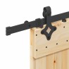 Porte coulissante NARVIK Naturel et noir 70 x 210 cm (152,5 cm) 620969620969