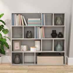 Bibliothèque/Séparateur de pièce Gris béton 105x24x102 cm 620973620973
