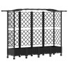 Lit Élevé avec Treillis et Toit Noir 203,5 x 40 x 129 cm PP 620975620975