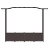 Lit Élevé avec Treillis et Toit Marron 204 x 40 x 138 cm PP 620977620977