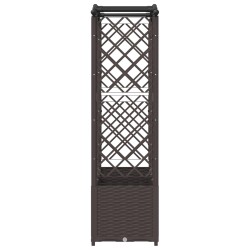 Lit Élevé avec Treillis et Toit Marron 204 x 40 x 138 cm PP 620977620977