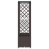 Lit Élevé avec Treillis et Toit Marron 204 x 40 x 138 cm PP 620977620977