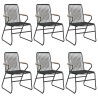 Ensemble à manger de jardin 7 pcs Noir Rotin PVC 620980620980