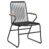 Ensemble à manger de jardin 7 pcs Noir Rotin PVC 620980620980