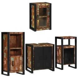 Ensemble de mobilier de salle de bain 4 pcs Bois massif recyclé 620983620983