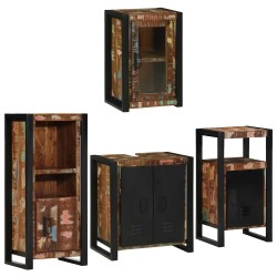 Ensemble de mobilier de salle de bain 4 pcs Bois massif recyclé 620983620983