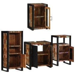 Ensemble de mobilier de salle de bain 4 pcs Bois massif recyclé 620983620983